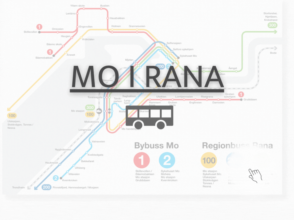 Linjekart Mo i Rana
