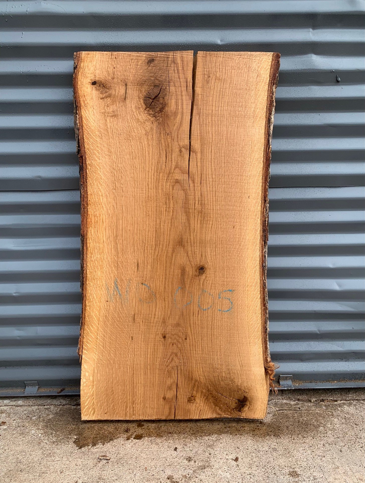60 long x 20.5 - 23.25 wide x 2 5/8 thick White Oak Live Edge Slab.  Kiln Dried. — Live Edge Wood Slabs Atlanta