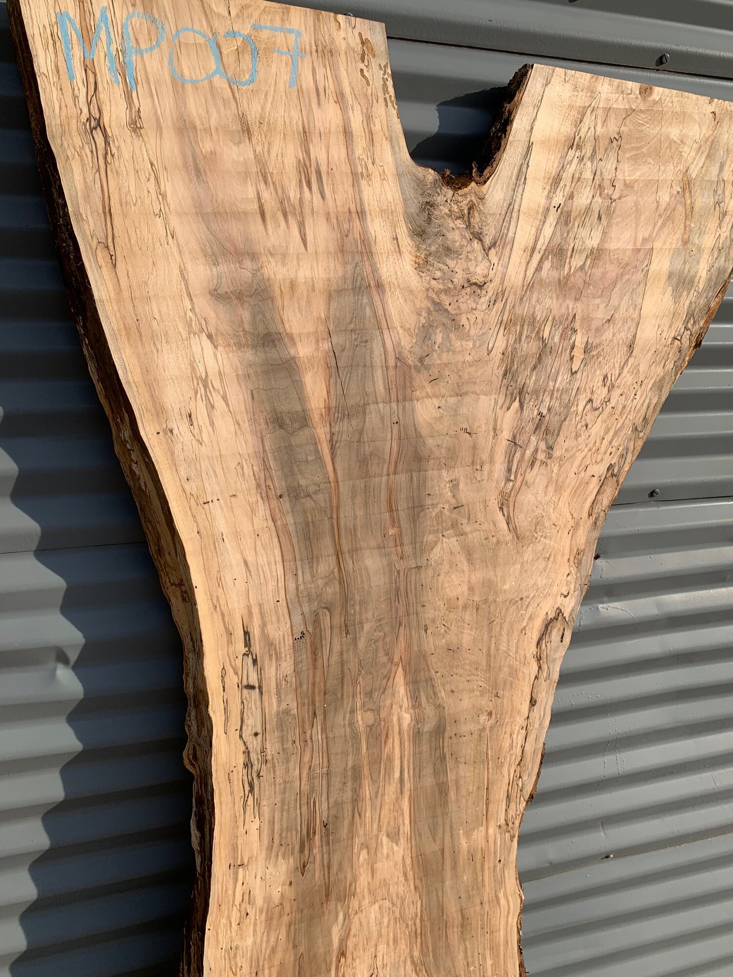 74” long x 21.5 - 37.5” wide x 1.75” thick Silver Maple Live Edge Slab.  Kiln Dried. — Live Edge Wood Slabs Atlanta