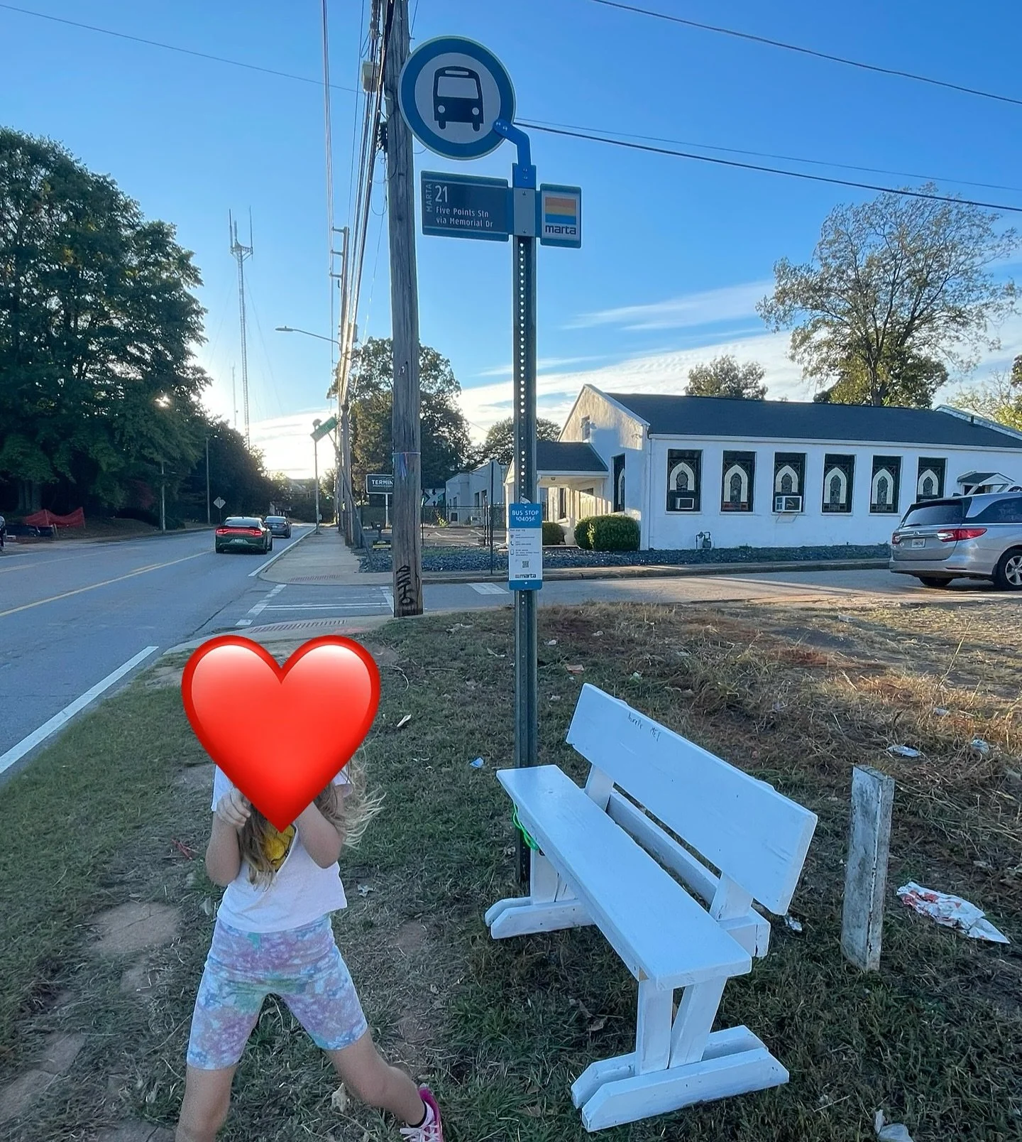 First bench installed at the Marta stop on Memorial Drive! Just across the street from the warehouse. Way to go @running_naturalist &amp; @reynoldstownrangers 👏🏼💙