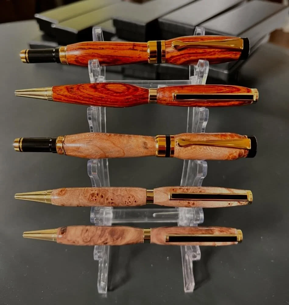 We have a new Intro to Turning Class on the schedule! May 24th from 10 am to 2 pm. You will first learn cuts and techniques by turning a honey dipper, and the move on to turning a pen 🖊️ James Gurney is a fantastic turner and teacher, so you will be