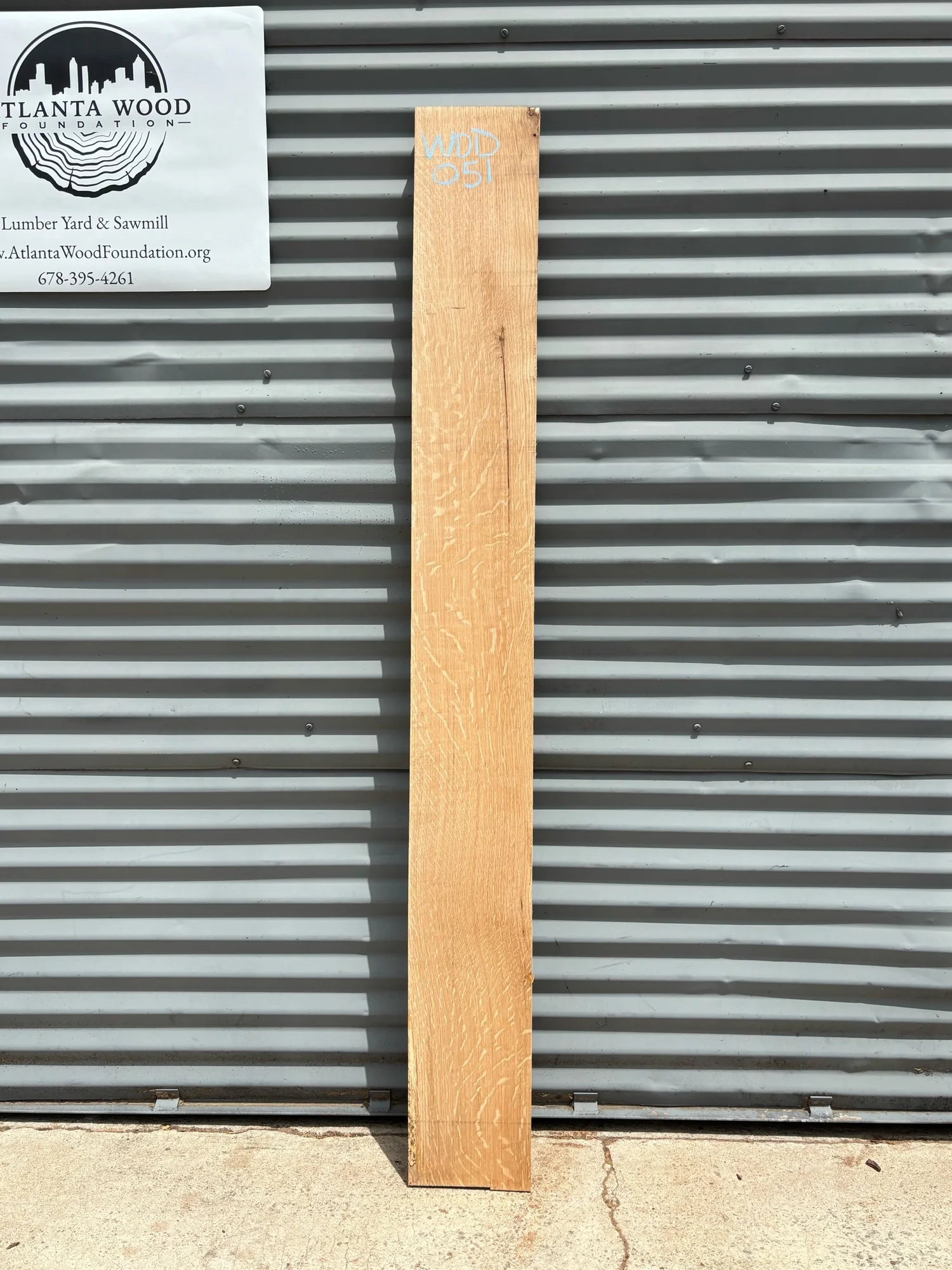 69.5” long x 8” wide x 2.25” thick planed White Oak Board. Kiln