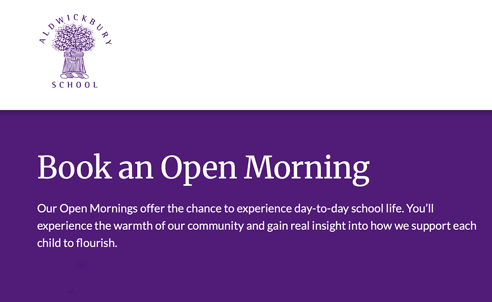 Aldwickbury School Open Morning