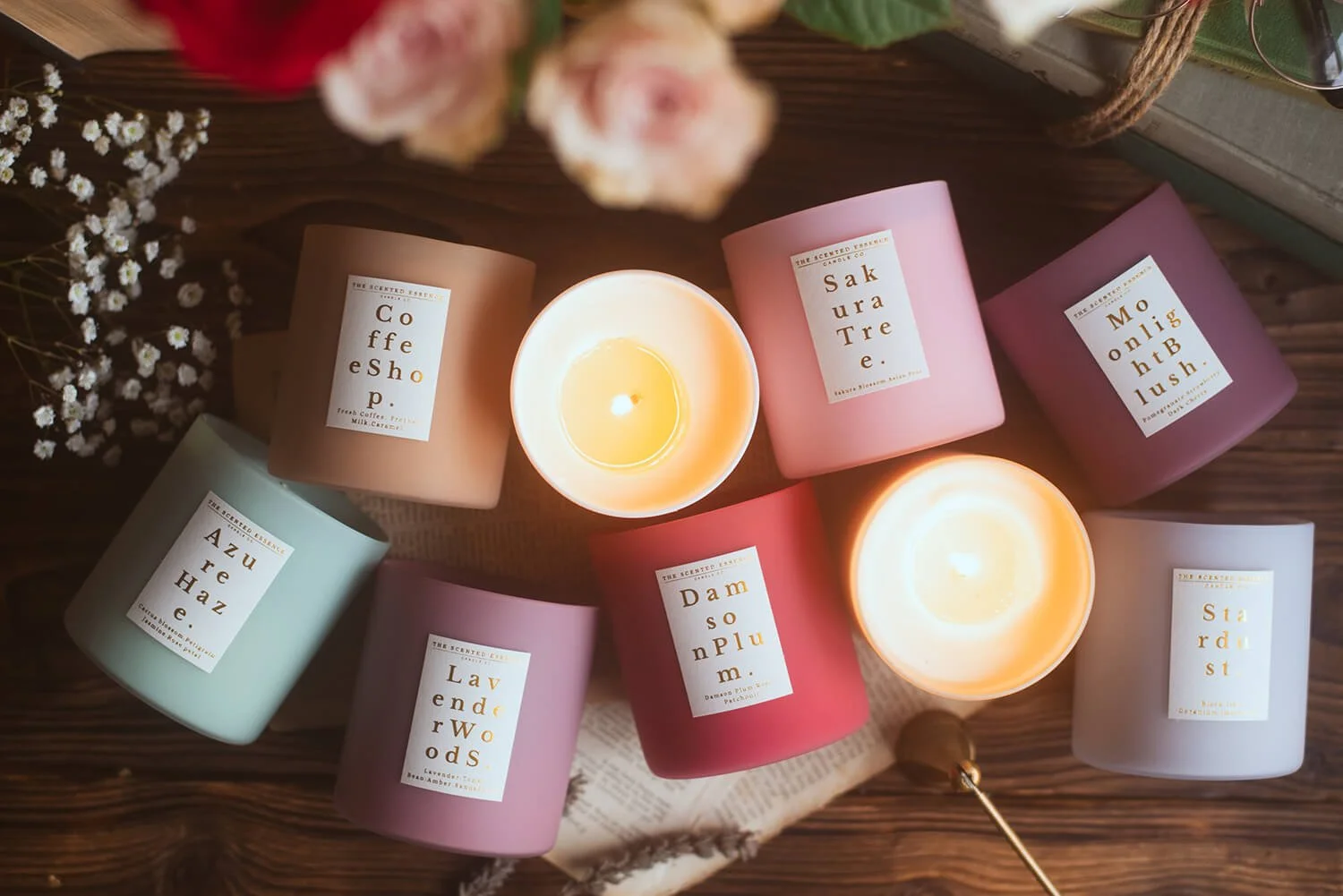 the scented essence organic candle gift company harpenden Hertfordshire 