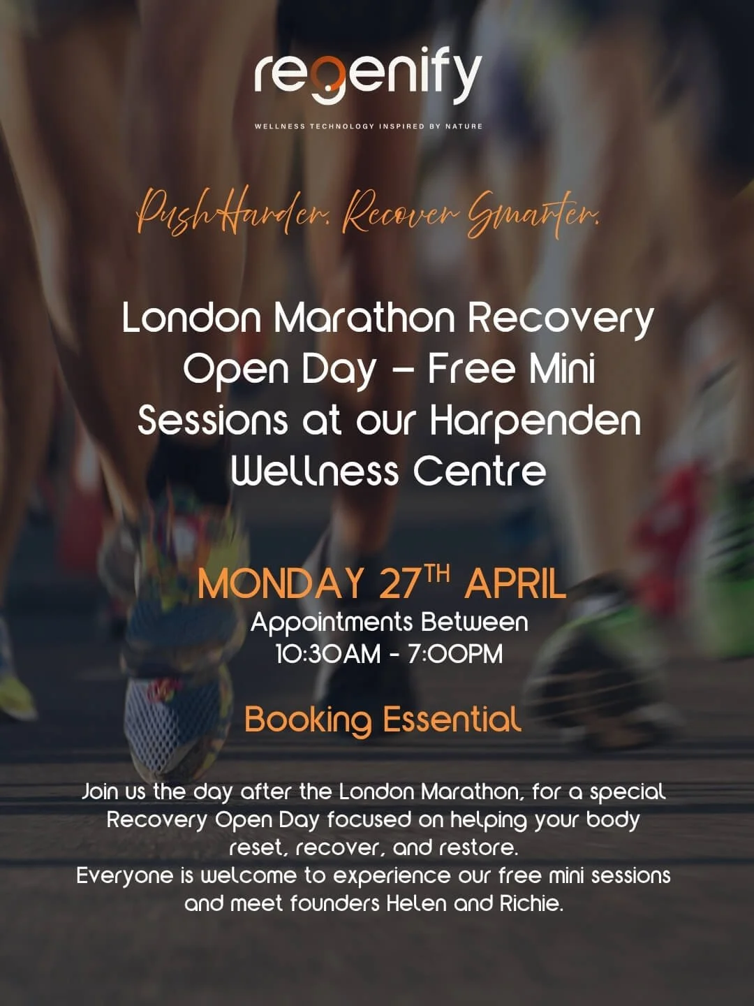 London Marathon Recovery Open Day – Free Mini Sessions at Regenify Health