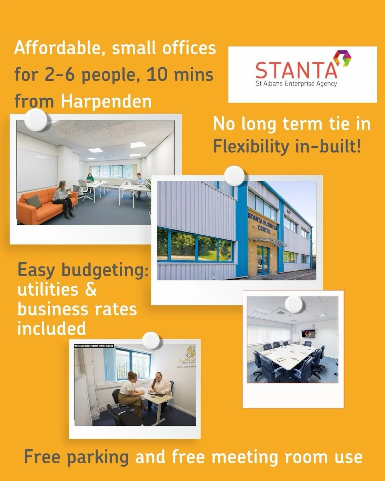 Get the perfect office space for your business to thrive 💼 Our member @stalbansenterpriseagency tick all the boxes, with their offices including: - Free on-site parking  - Flexible in/out terms - Fully equipped meeting rooms (no extra cost) - All-in