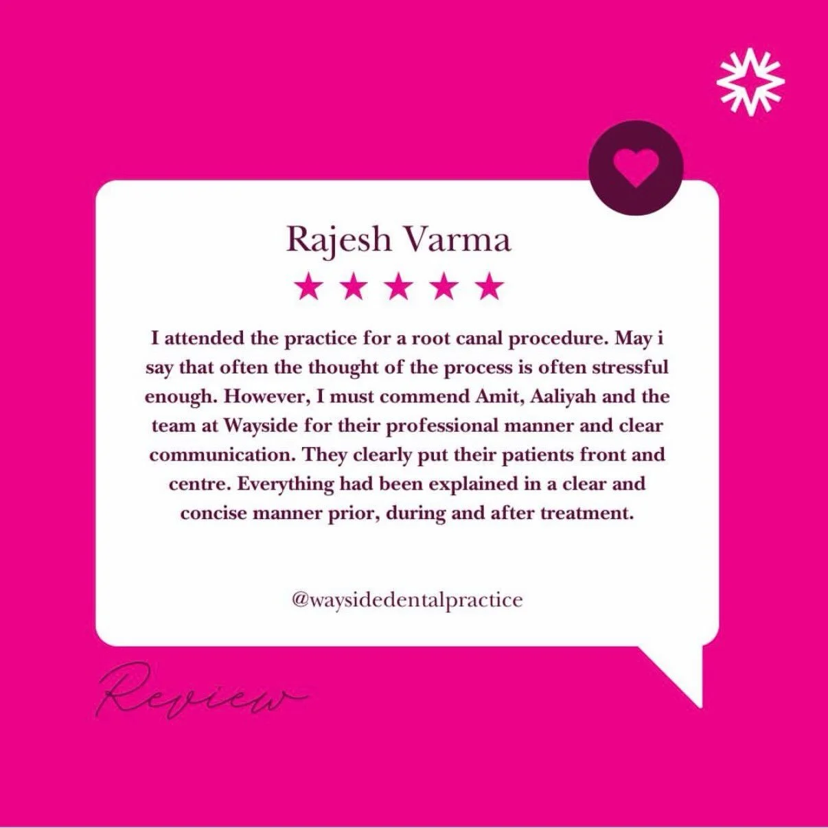 Our member @waysidedentalpractice are incredibly grateful to receive such a thoughtful review from one of their patients.
🙏
From advanced digital dentistry and implant planning, to gentle laser treatments and pain-free hygiene care &mdash; it&rsquo;