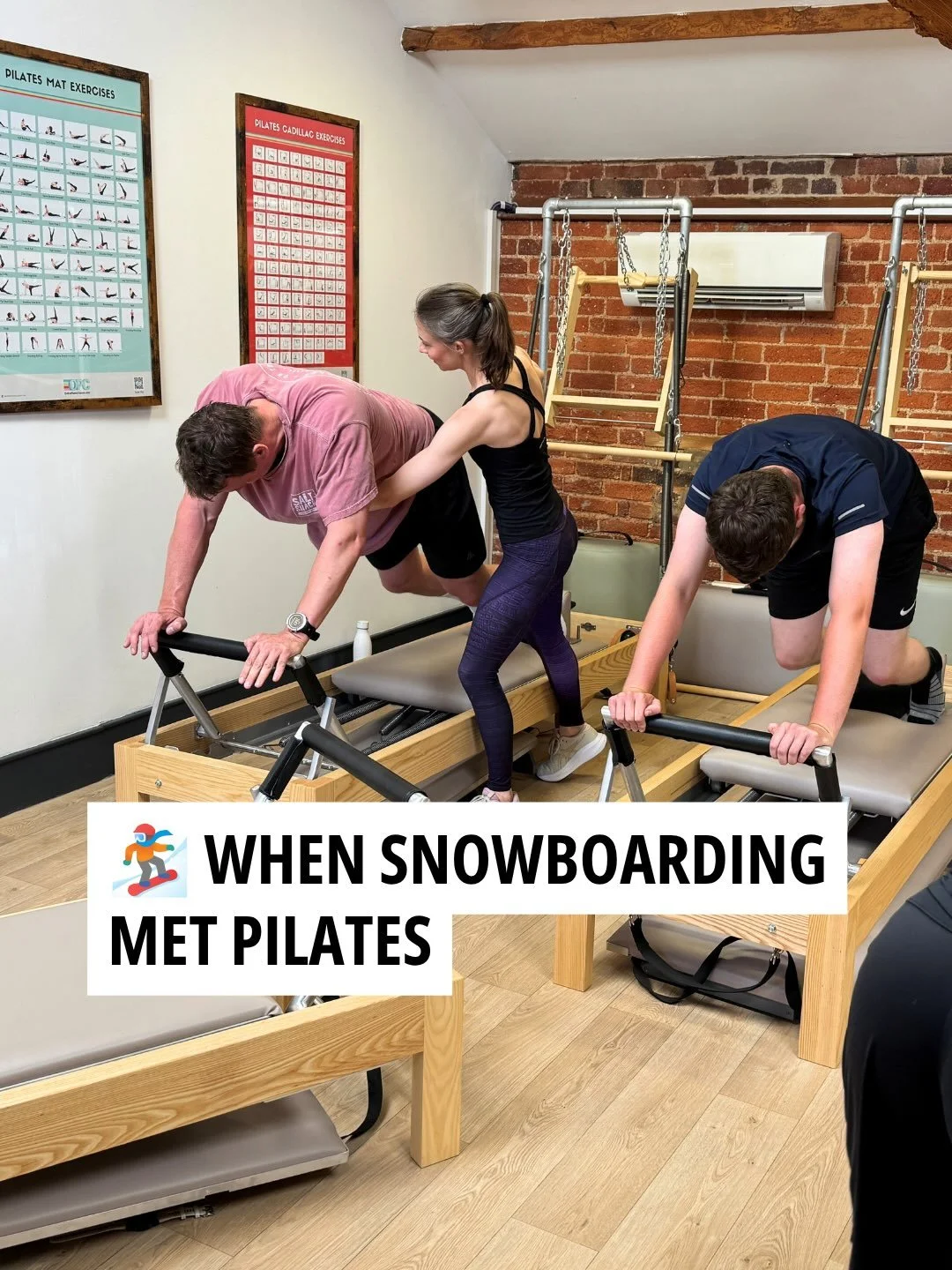 From the Pilates Studio to the Slopes! 
⛷️
Last month our member @PilatesBarns had the incredible opportunity to work with the RAF Snowboarding Team, helping them prepare for their pre-season training.
&nbsp;🏂
Pilates is one of the best forms of cro