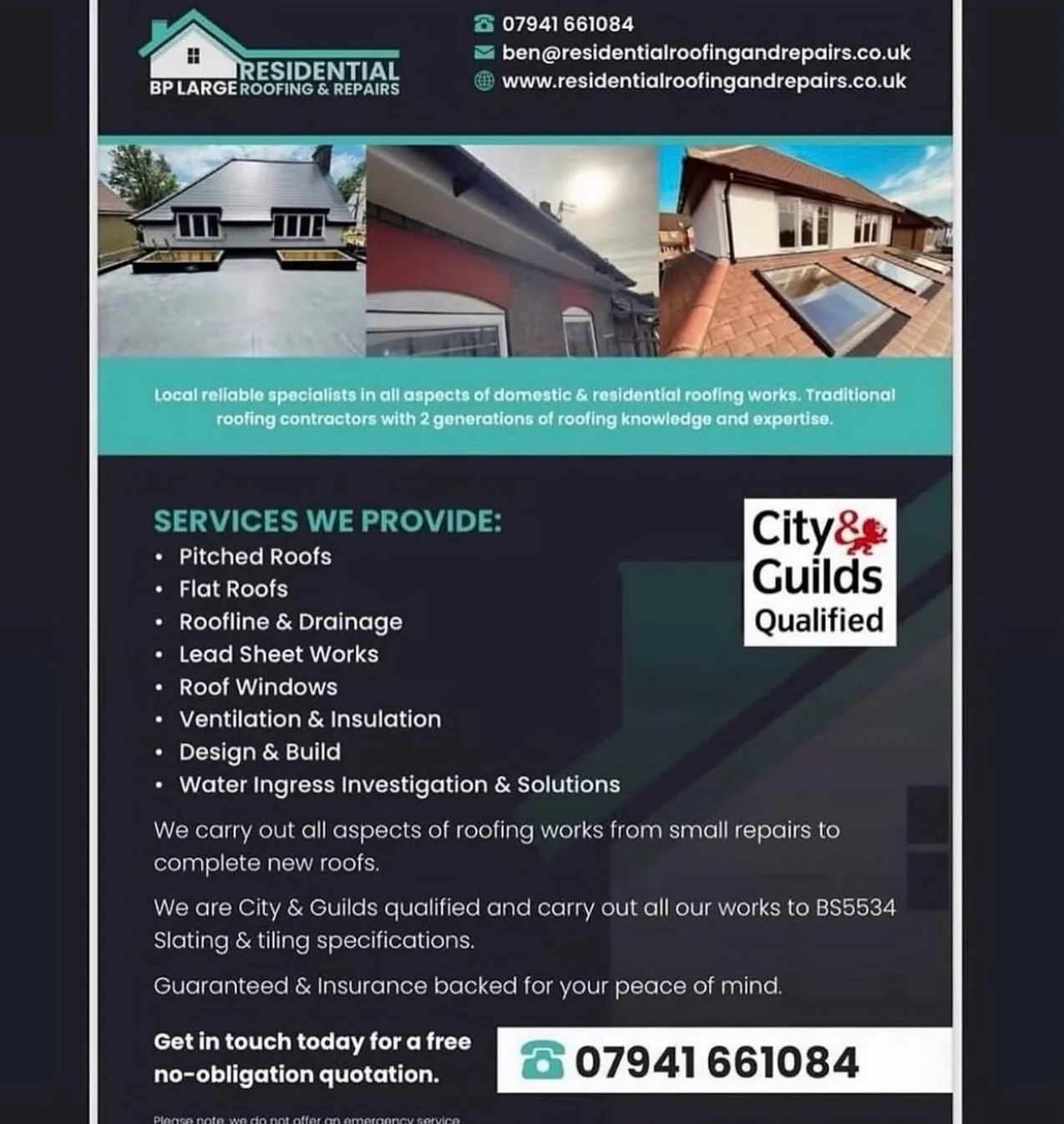 🏠 Local, Reliable Roofing Experts 🛠️
 Our member Residential Roofing &amp; Repairs are specialists in all aspects of domestic &amp; residential roofing&mdash;from small repairs to full roof replacements.
🧰
 Their Services Include: &bull; Pitched &