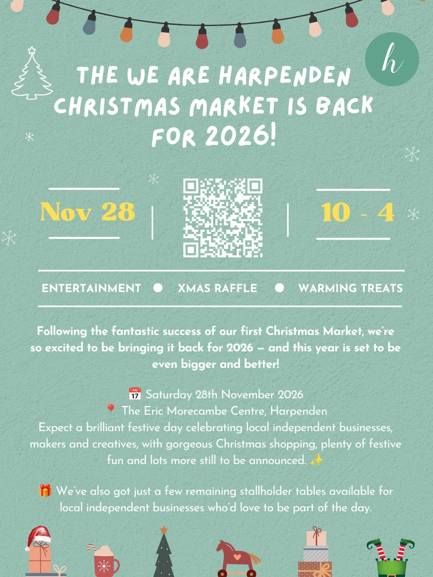 🎄 The We Are Harpenden Christmas Market 2026! 🌲 

Following the fantastic success of our first Christmas Market, we&rsquo;re so excited to be bringing it back for 2026 &mdash; and this year is set to be even bigger and better! Make sure to save the