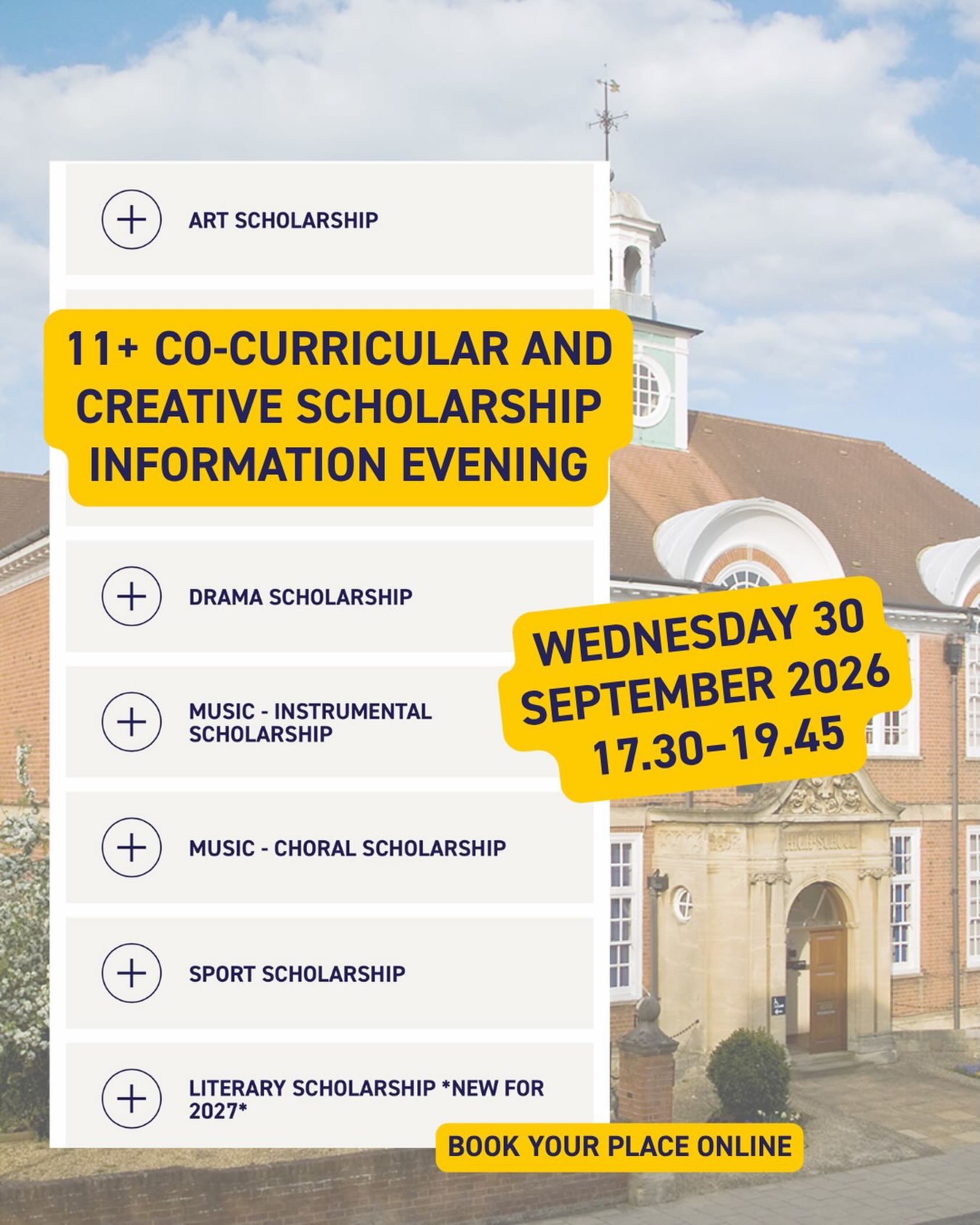 📚 11+ Co-Curricular and Creative Scholarships Information Evening 📚

Join our member @stahschool on Wednesday 30 September 2026 to discover the exciting Year 7 (11+) scholarship opportunities available at @stahschool 
👩&zwj;🏫 
Hear from their Hea