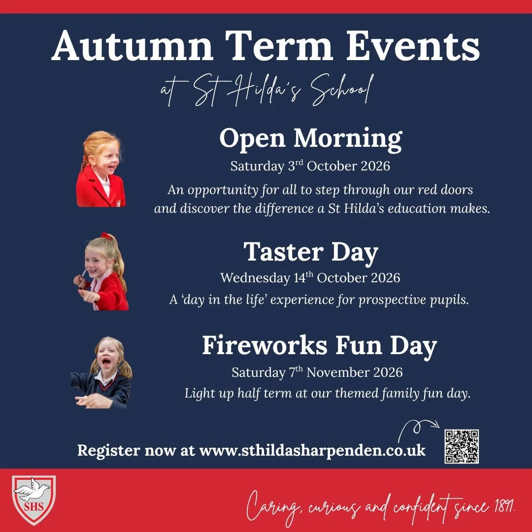 This autumn, find out what makes our member @sthildasschoolharpenden, a &lsquo;uniquely special&rsquo; place to educate your daughter. (Words of a current parent).
🏫 St Hilda&rsquo;s are delighted to welcome prospective families to three special eve