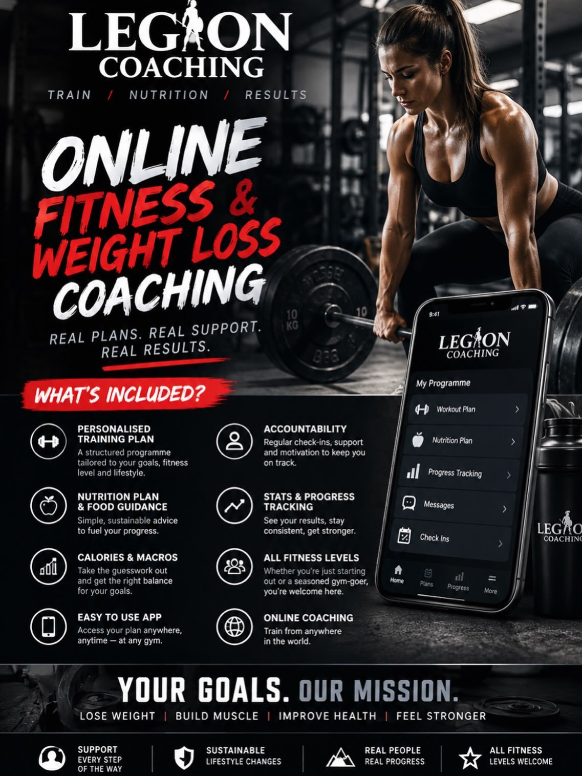 💪 Legion Online Weight Loss Coaching. 💪

Stop starting over. Start getting results. 

Our member @legion_fitness_uk has an online weight loss coaching that is designed to help you lose body fat, build confidence and create a lifestyle you can actua