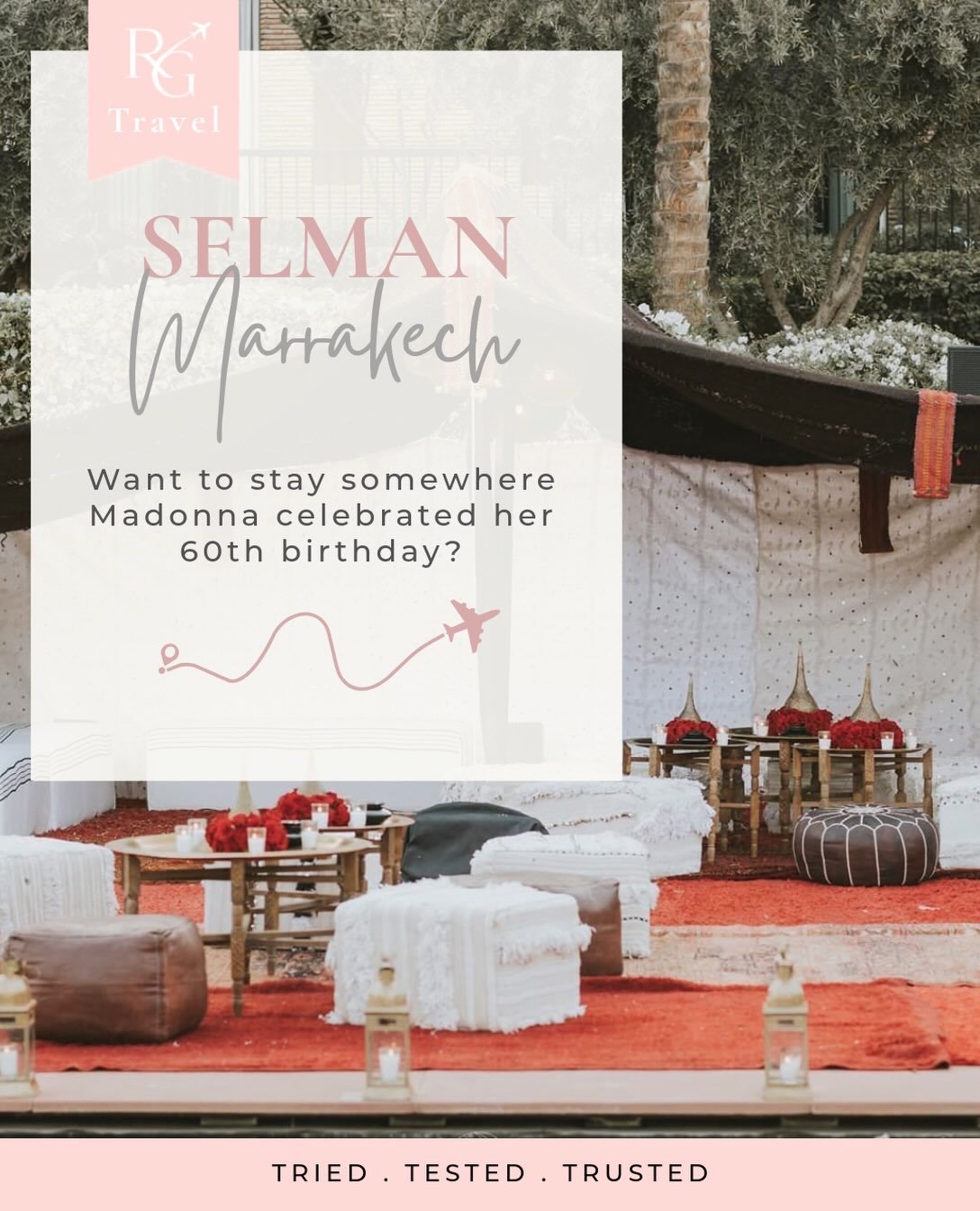 🇲🇦 Want to stay somewhere Madonna celebrated her 60th birthday? 🇲🇦

Our member @rebeccag_travelcounsellor welcomes you to Selman Marrakech, a breathtaking palace at the foot of the Atlas Mountains, where Moroccan artistry, old-world glamour and u