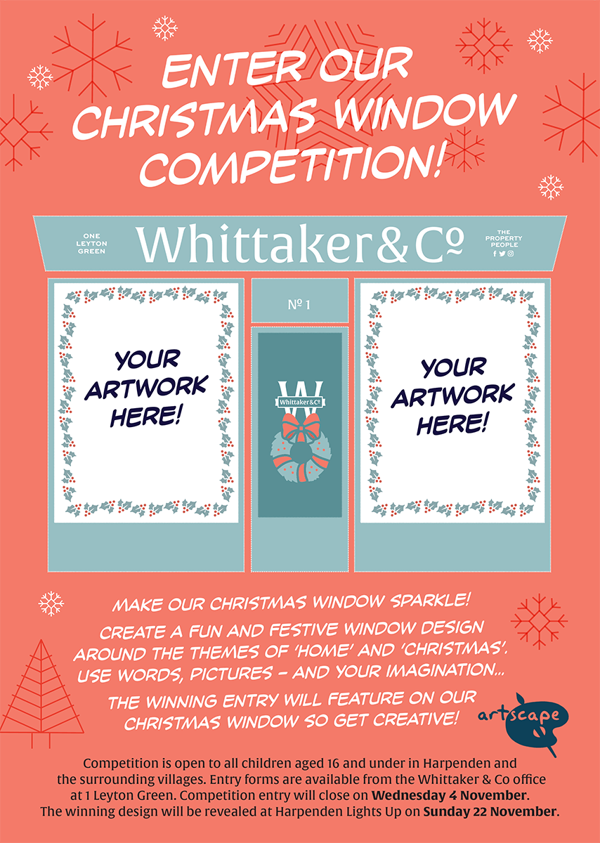 Whittaker Christmas Window Design Competition Harpenden Hertfordshire
