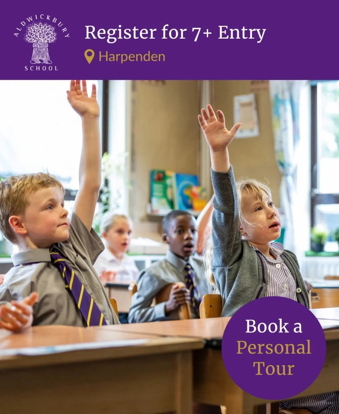 7+ registrations for 2027 are now open with our member @aldwickburyschool 
📚
@aldwickburyschool is an award-winning Nursery and Prep School for ages 3-13 in Harpenden. Their unrivalled class sizes, with a maximum of 18 in Years 3 - 8, ensuring your 