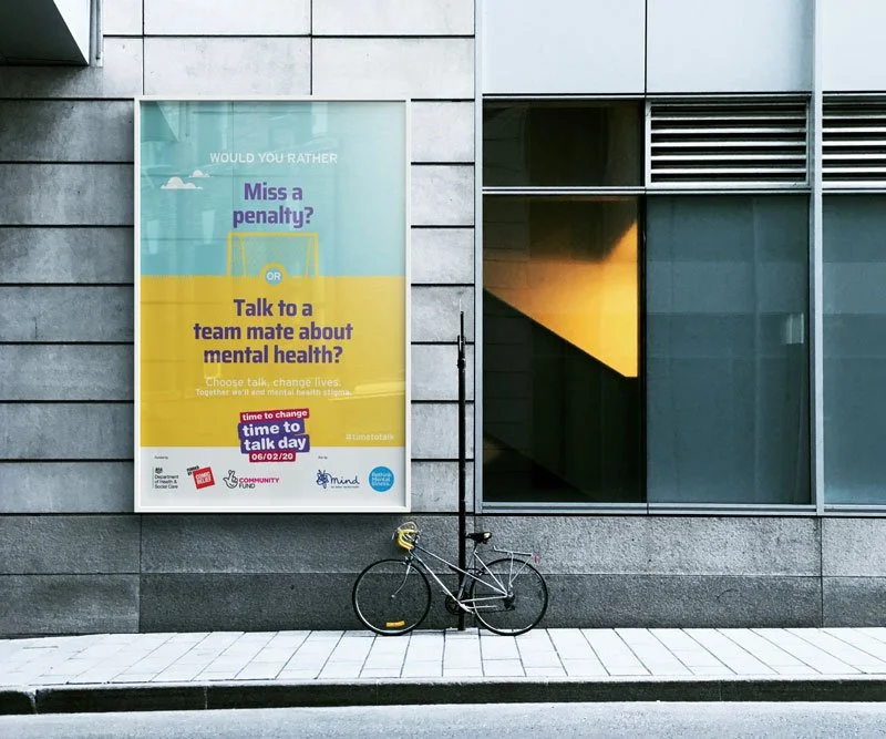 Tome to talk day poster, miss a penalty