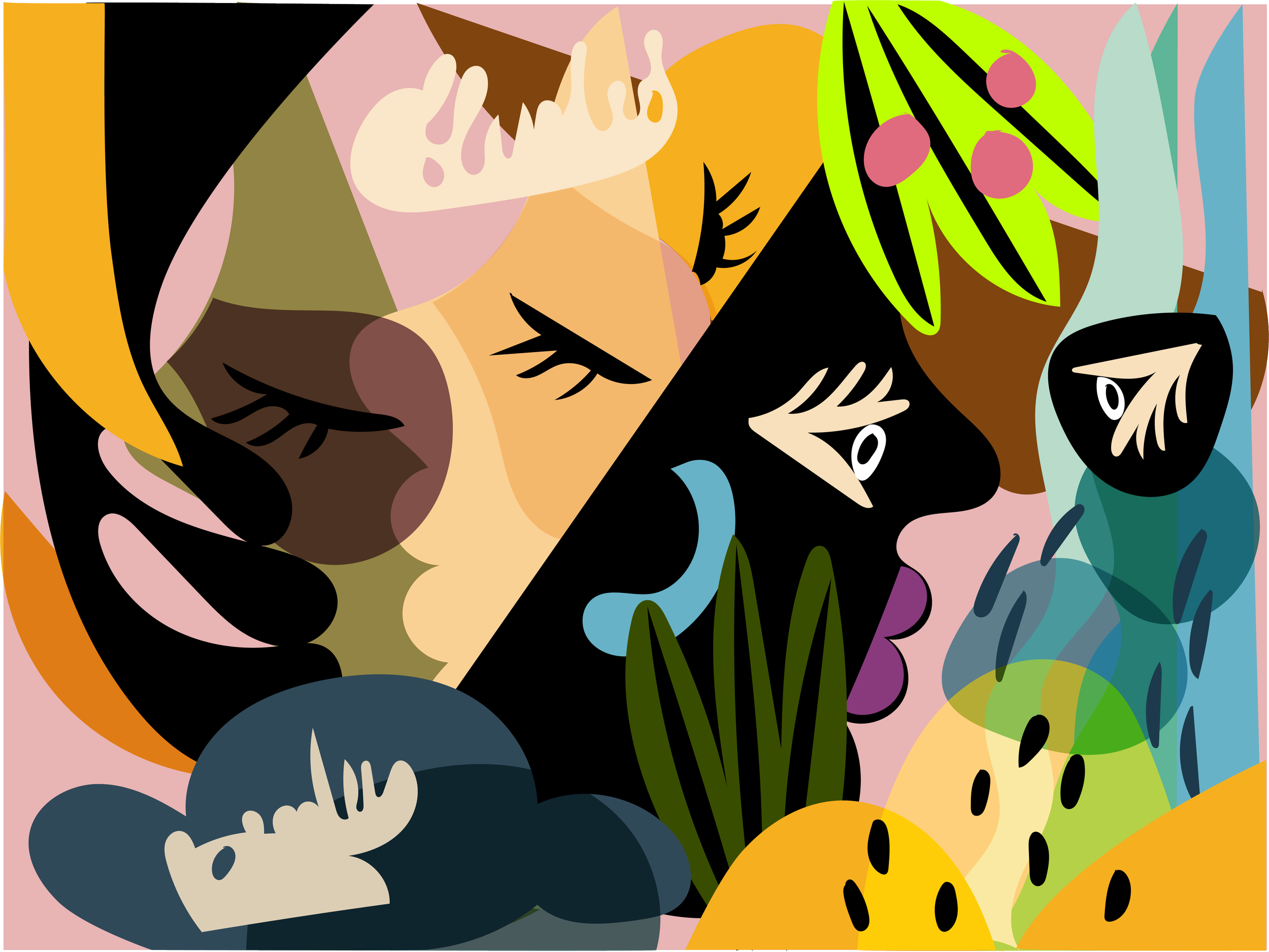 Le paradis privé - 
Acrylic on canvas - 
160 x 120 cm - In progress