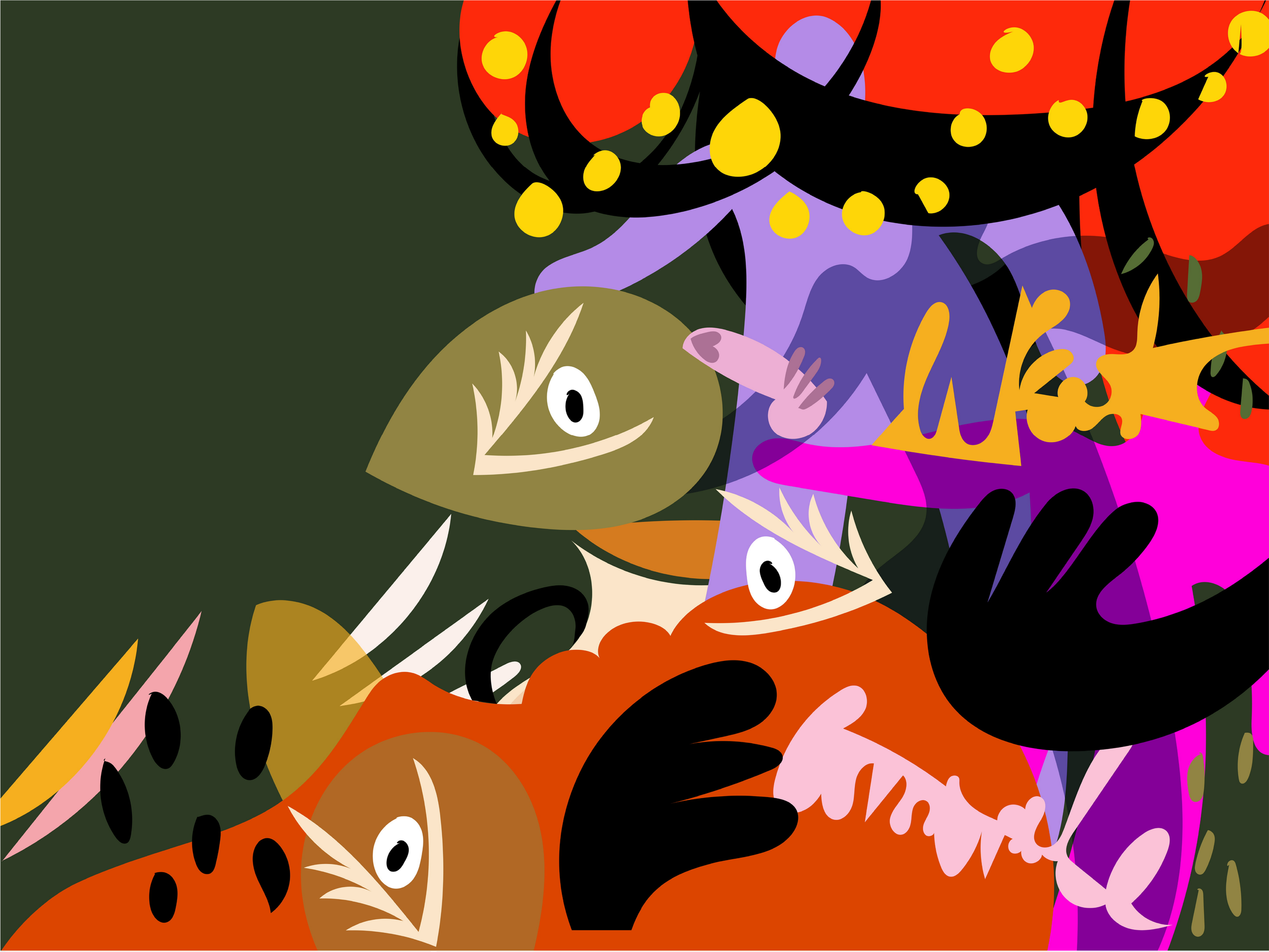 La fête inégal - 
Acrylic on canvas - 
160 x 120 cm - In progress