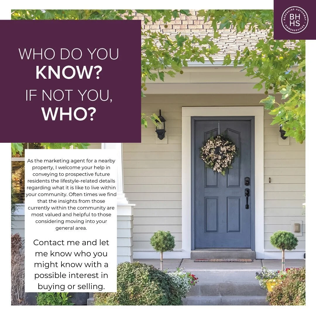 Who do you know? 

I&rsquo;ve been a big fan of &ldquo;who you know&rdquo; matters most! It&rsquo;s created a path for myself and others around me. 

We may not know everyone, but at least you may know your neighbors! 

If you know someone that has q