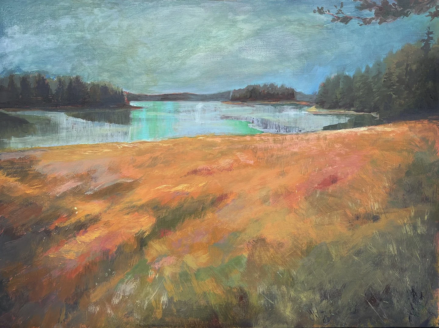 View Toward Locust Island at Deaver Road, 30x40 inches, acrylic on panel