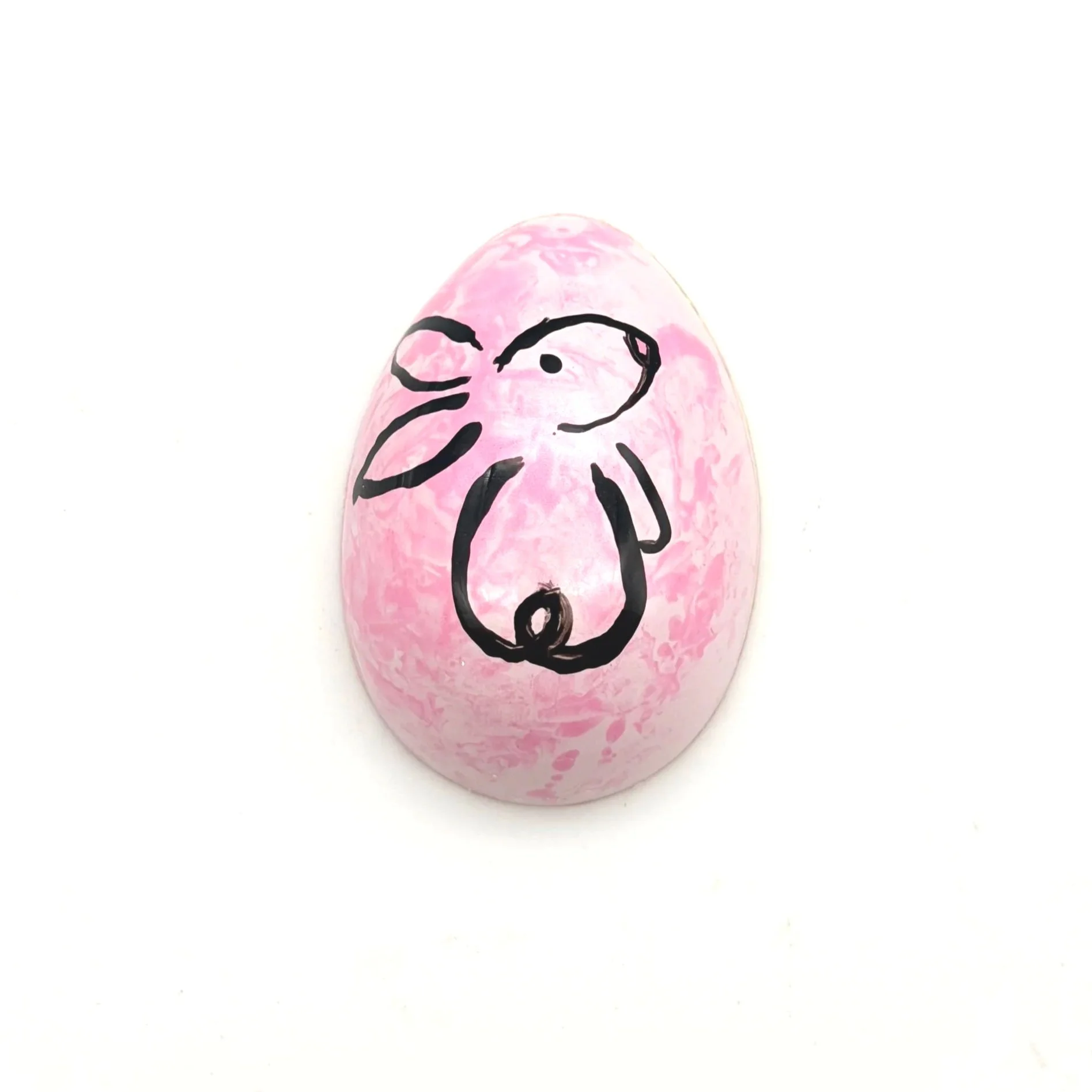 Pink egg with bunny