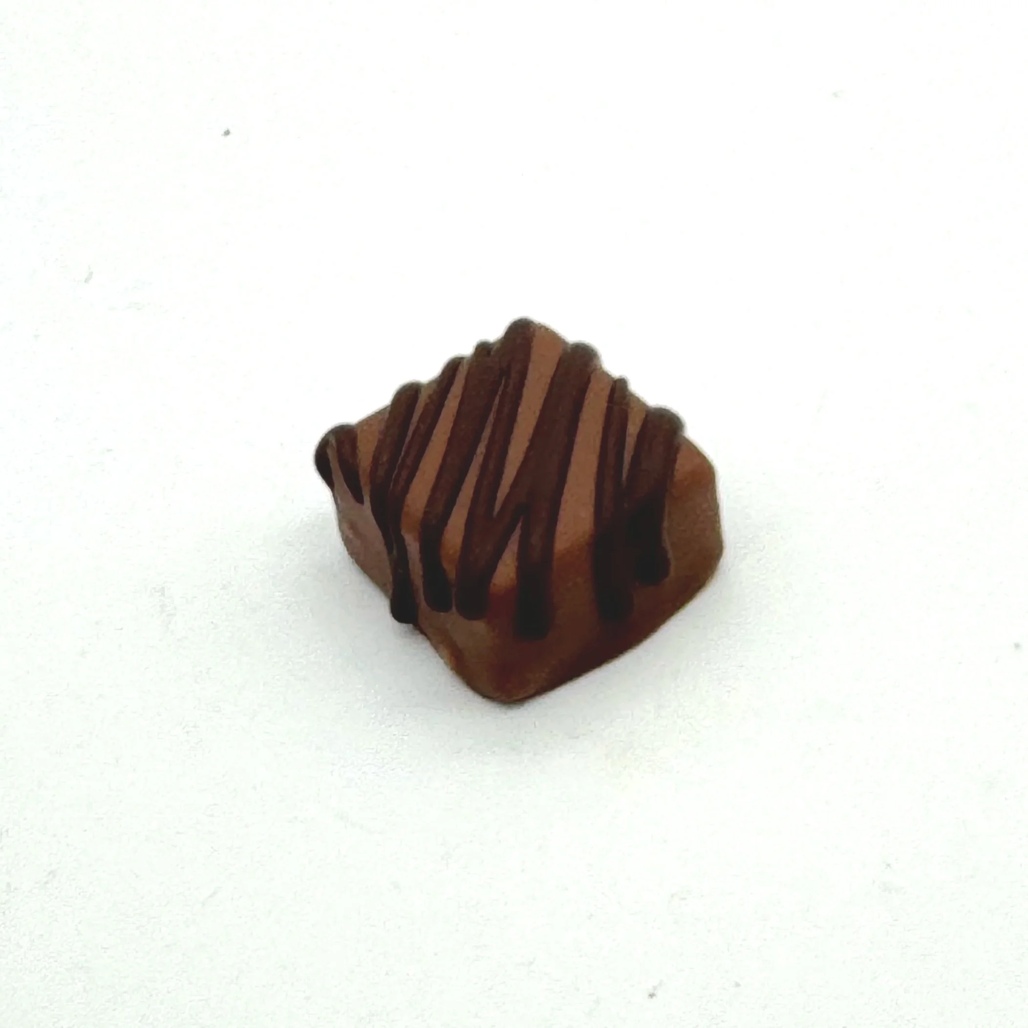 Milk Chocolate Square with Dark Chocolate Stripes