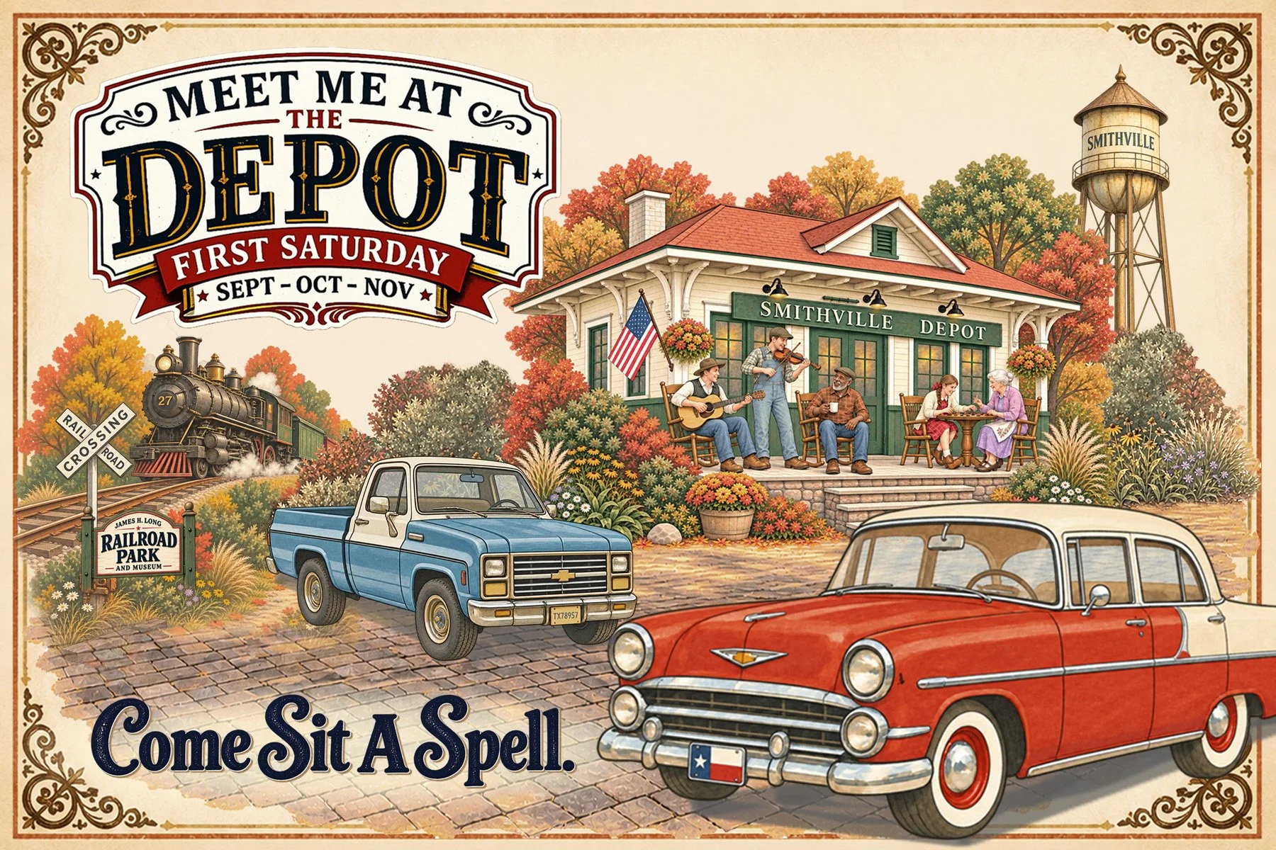 Slow Down and Come Sit a Spell at Meet Me at the Depot This Fall