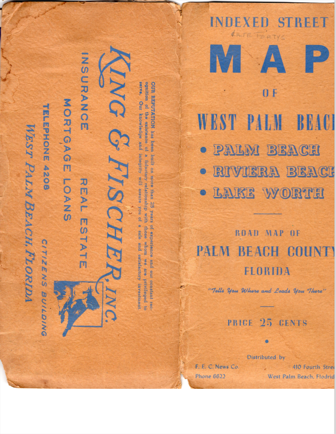 Vintage Map Printable Digital Downloads - West Palm Beach - 7 pages and Cover