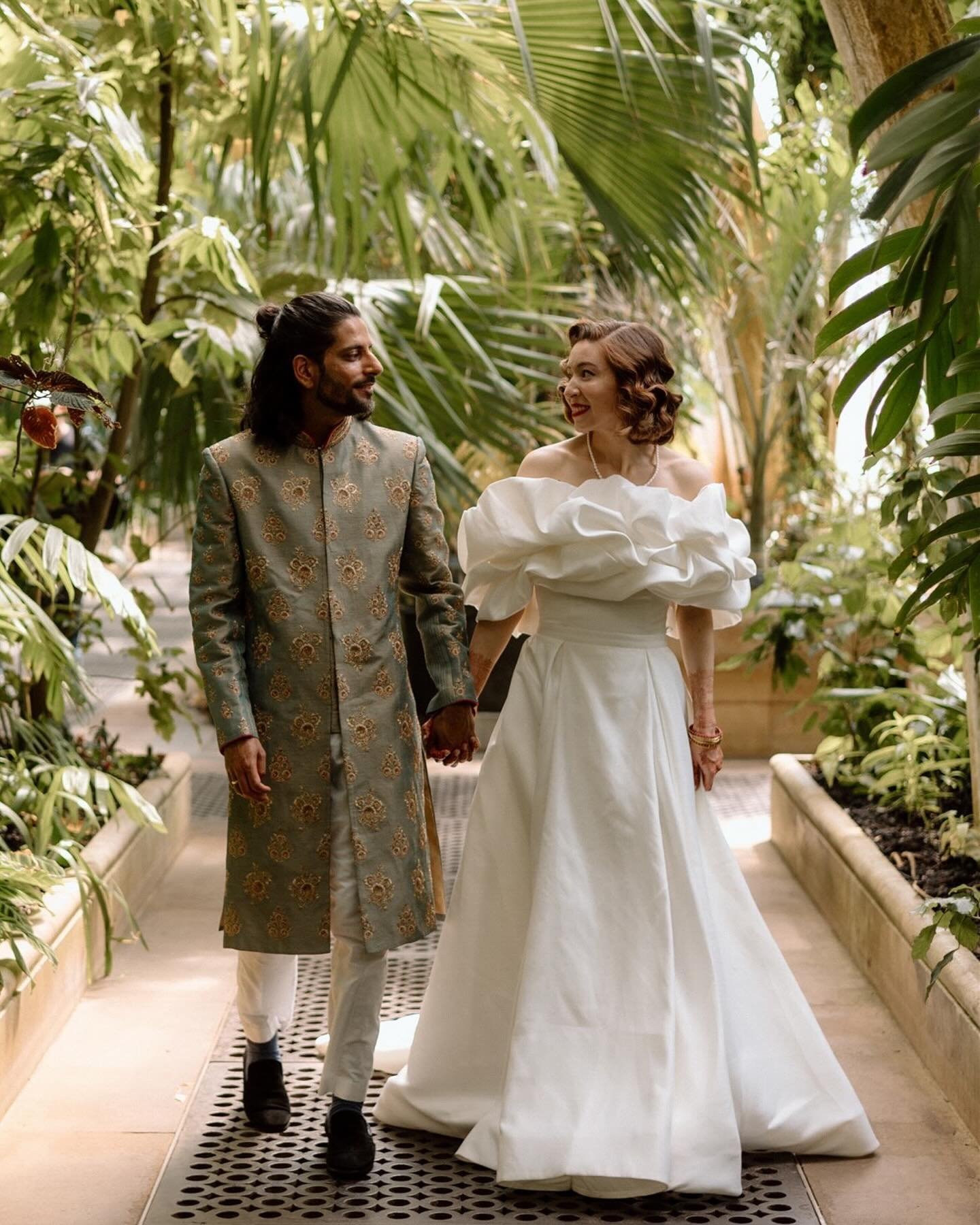 I&amp;M celebrated their love story on the hottest day of the year so far✨. It was full of vibrant colours, culture and fabulous outfit changes. Photographing with these two in the Palm House was a little pinch me moment - a beautiful day to be part 
