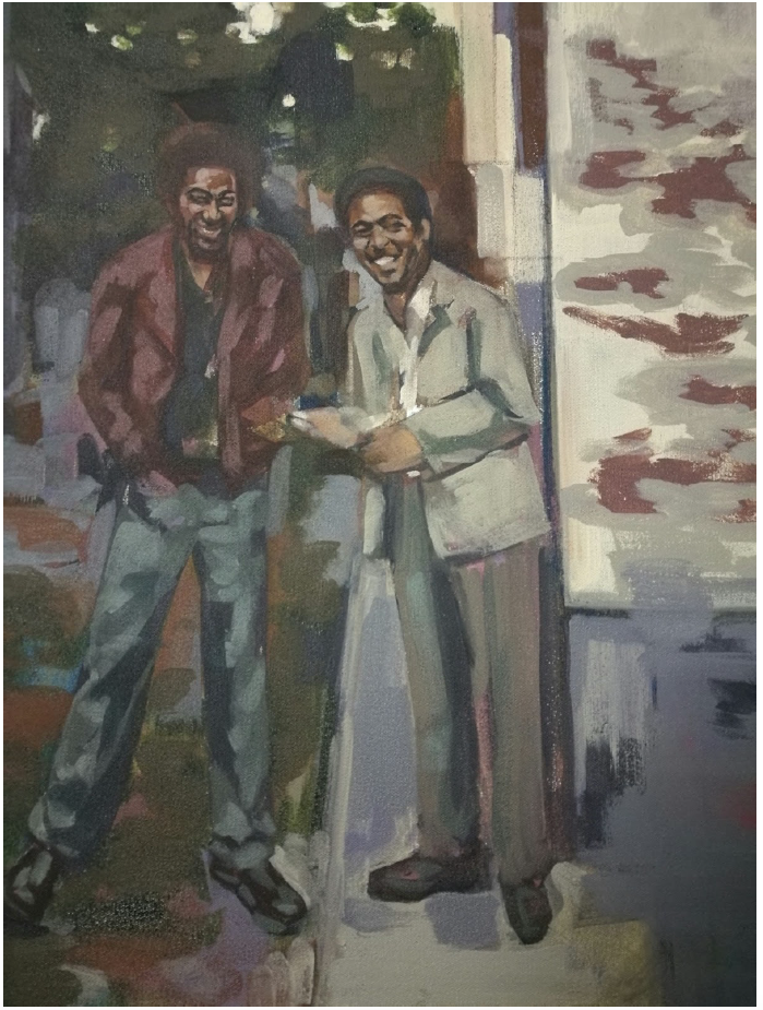 Untitled (Brothas)
2017
Acrylic on canvas
61 x 61