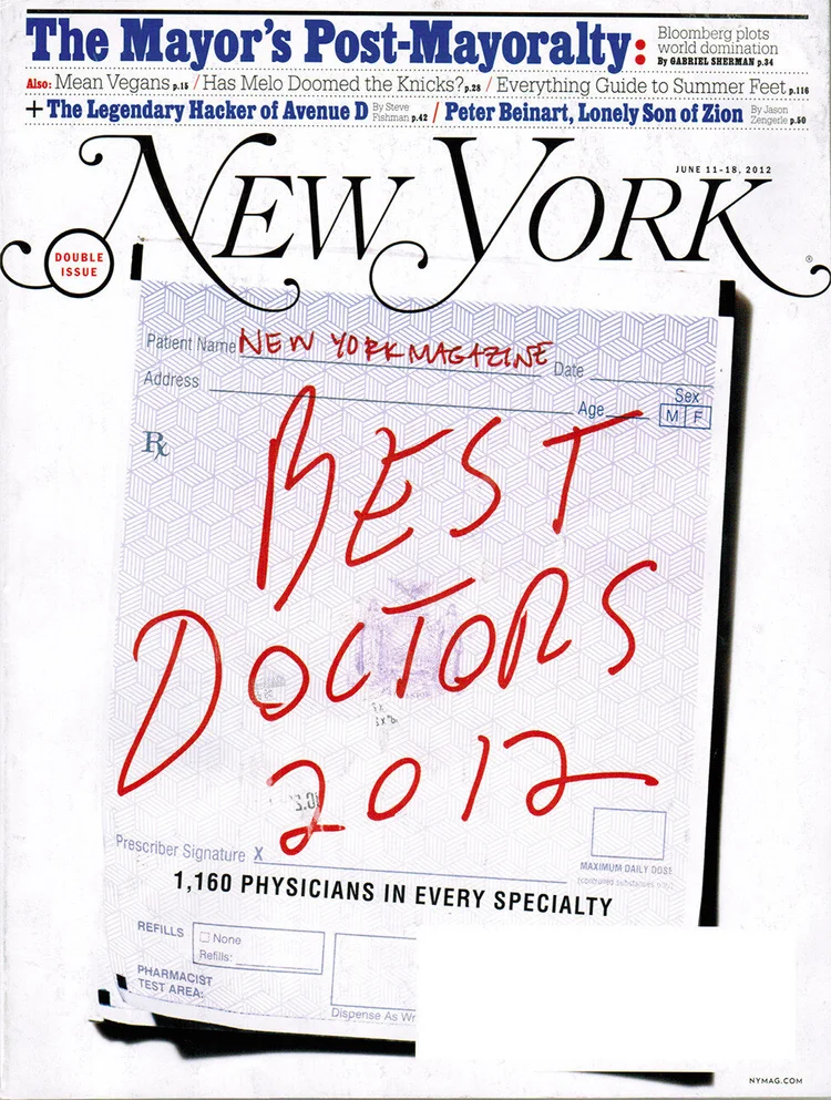 New York magazine Best Doctors 2015 cover