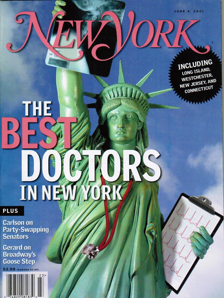 New York magazine The Best Doctors in New York cover with the Statue of Liberty
