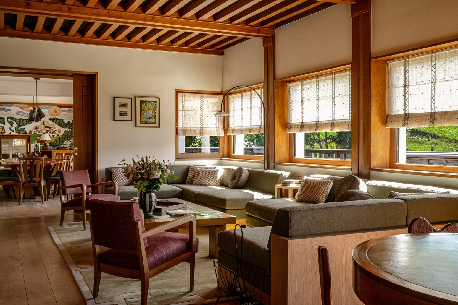 chalet de luxe à louer à Megève salon