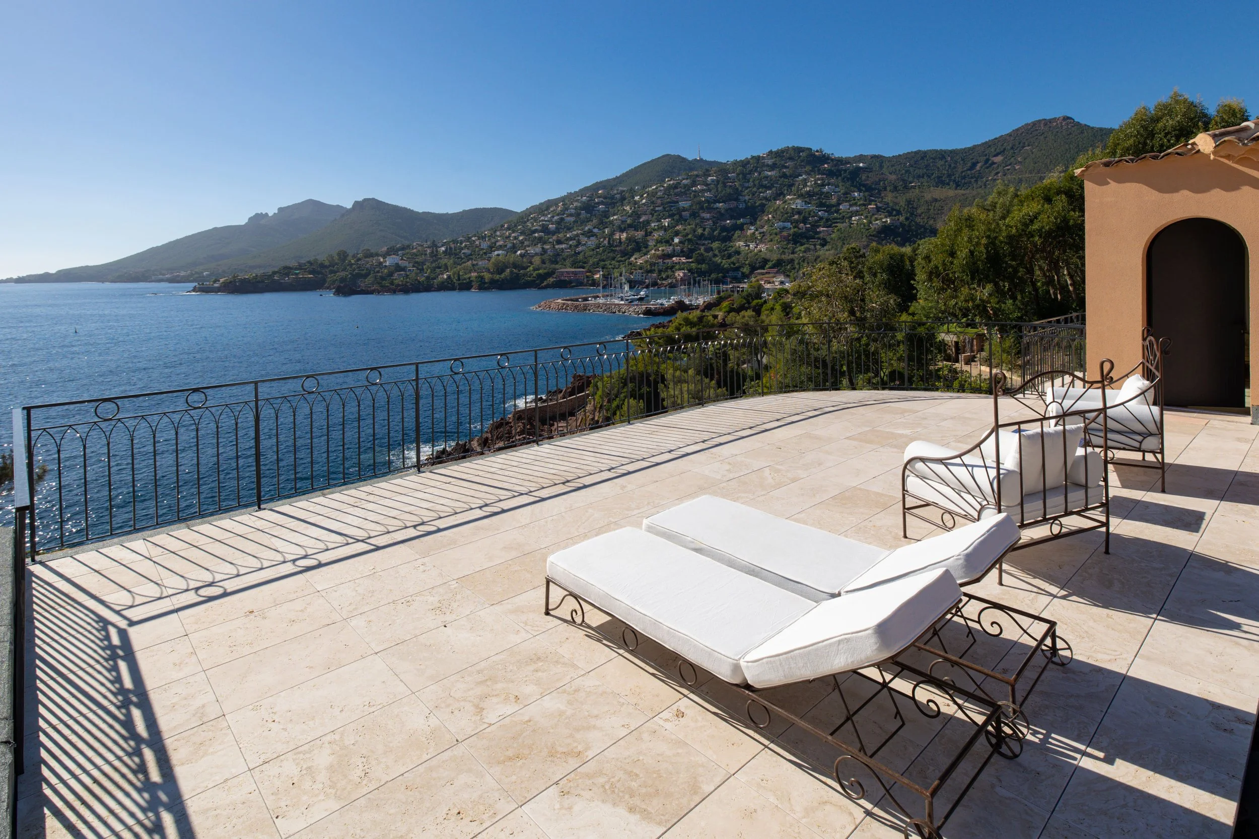 villa de luxe théoule sur mer terasse