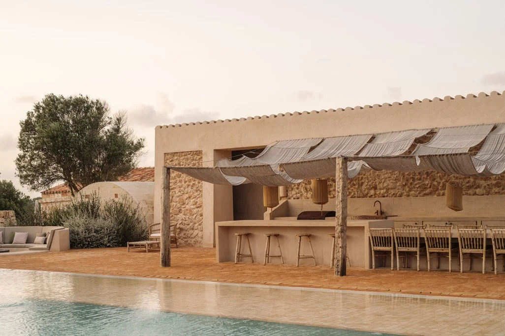 Villa de luxe à louer à Minorque Santa Ana cuisine extérieure