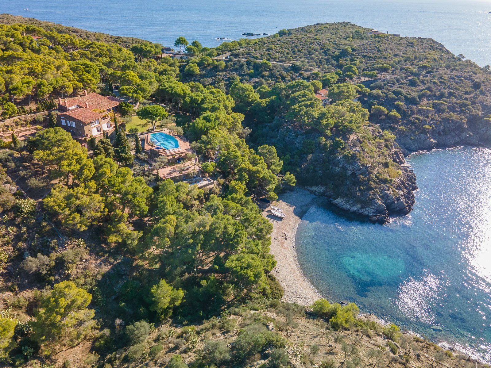 Exceptional villa in Cadaqués - drone view
