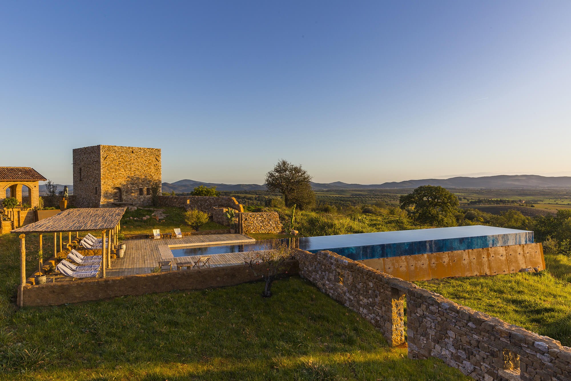 Luxury estate in Grosseto, Italy, Tuscany, with panoramic views of the vineyards