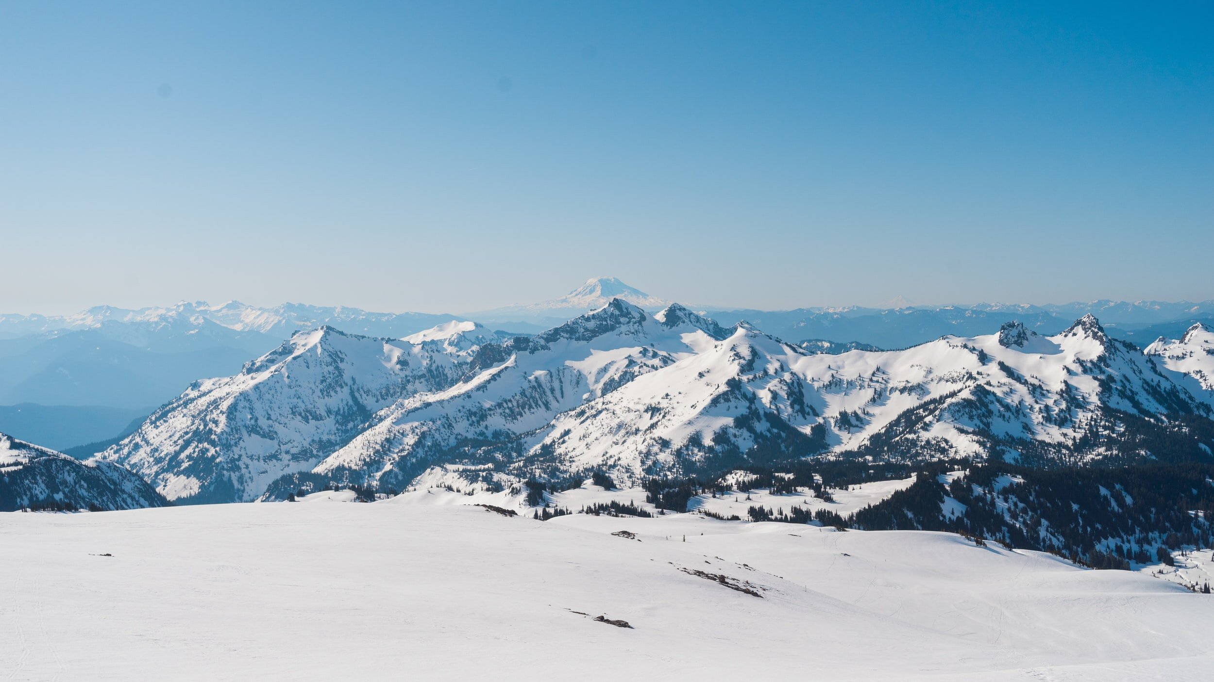 Skiing in the Alps near Mont Blanc