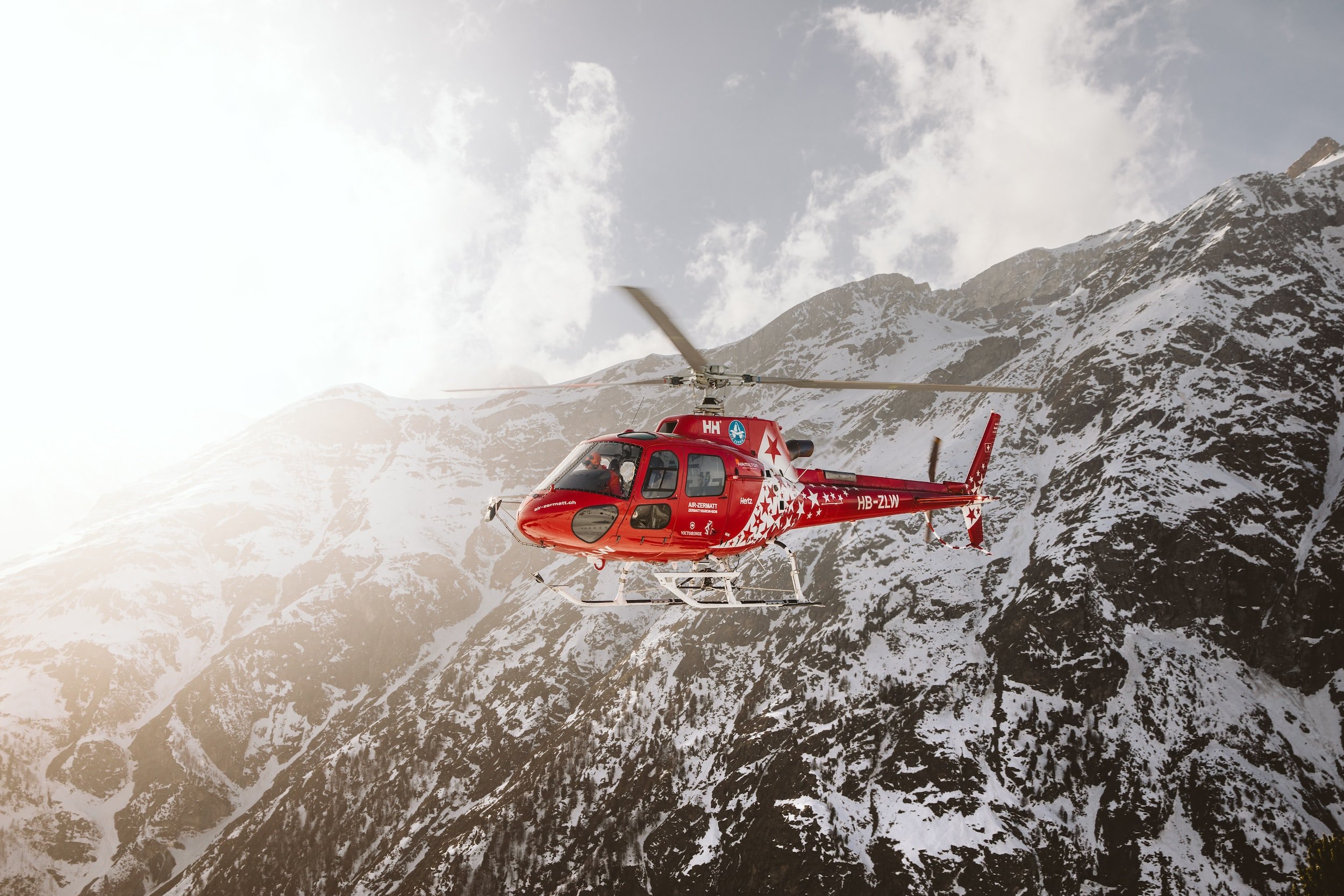 Take a helicopter ride over Mont Blanc in the Alps