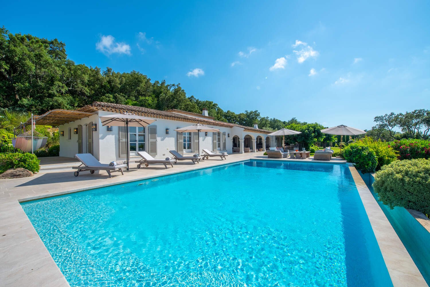 Luxury villa in Saint-Tropez on the Mediterranean coast 