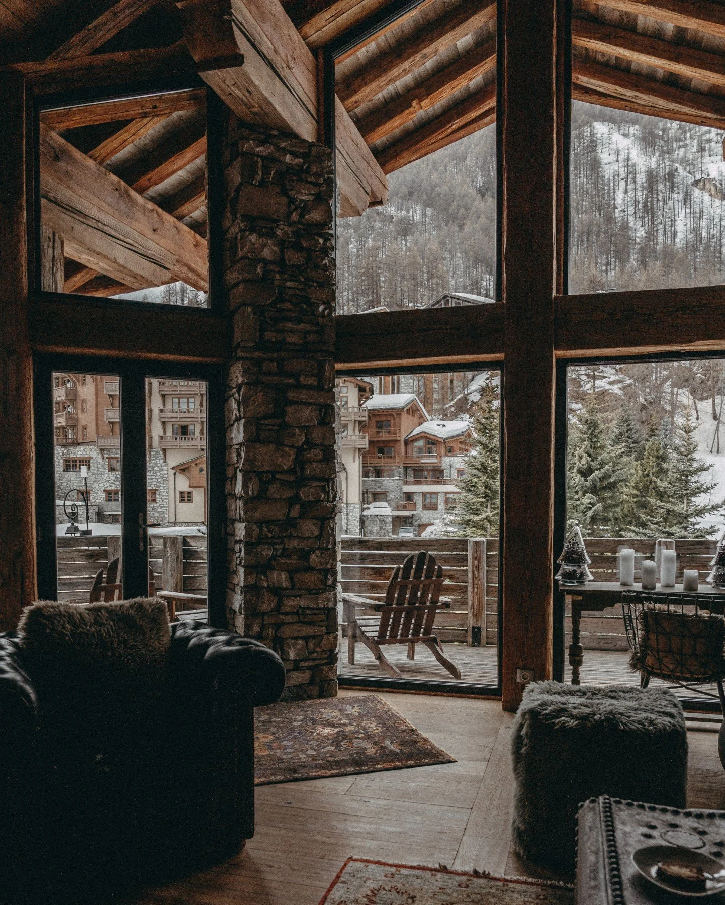 Chalet de luxe à Val d'Isère salon
