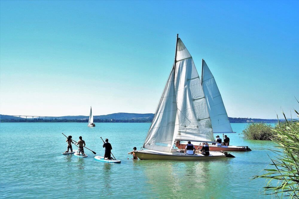 water sports such as sailing and paddling