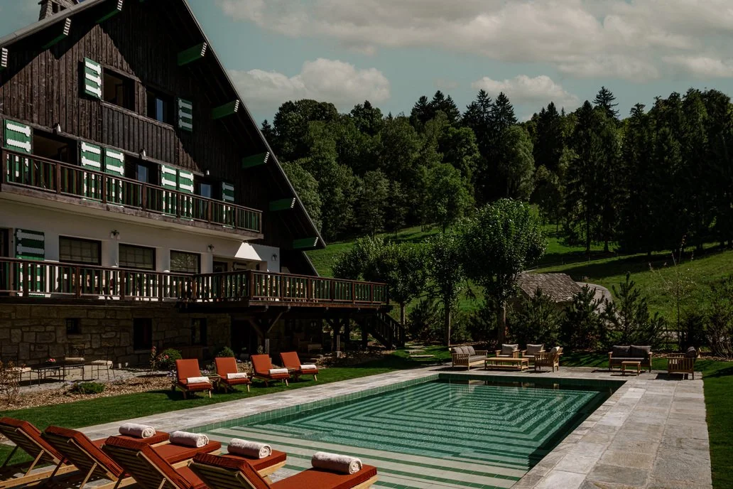 location chalet de luxe à Megève piscine extérieure