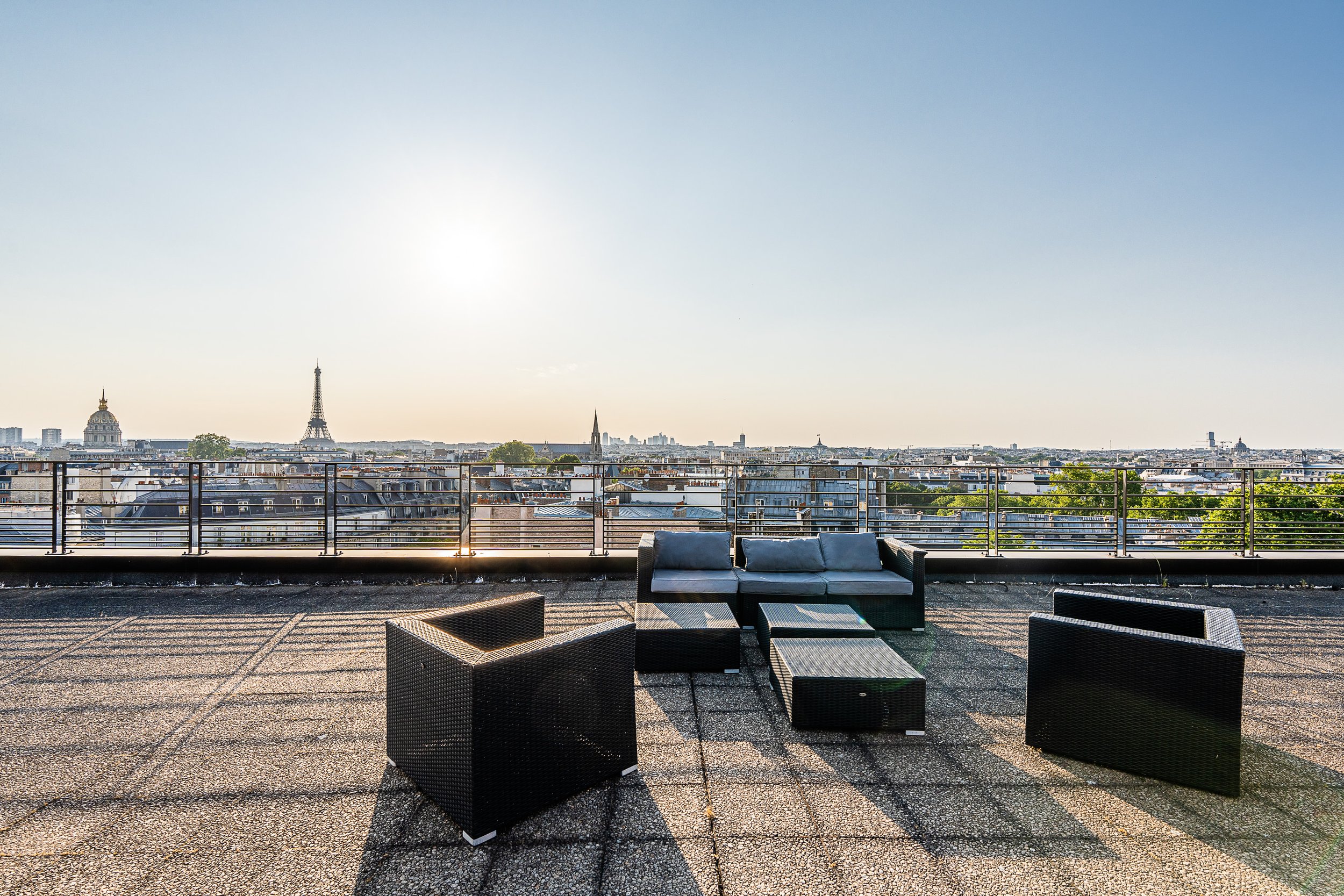 rooftop eiffel tower view apartment for rent