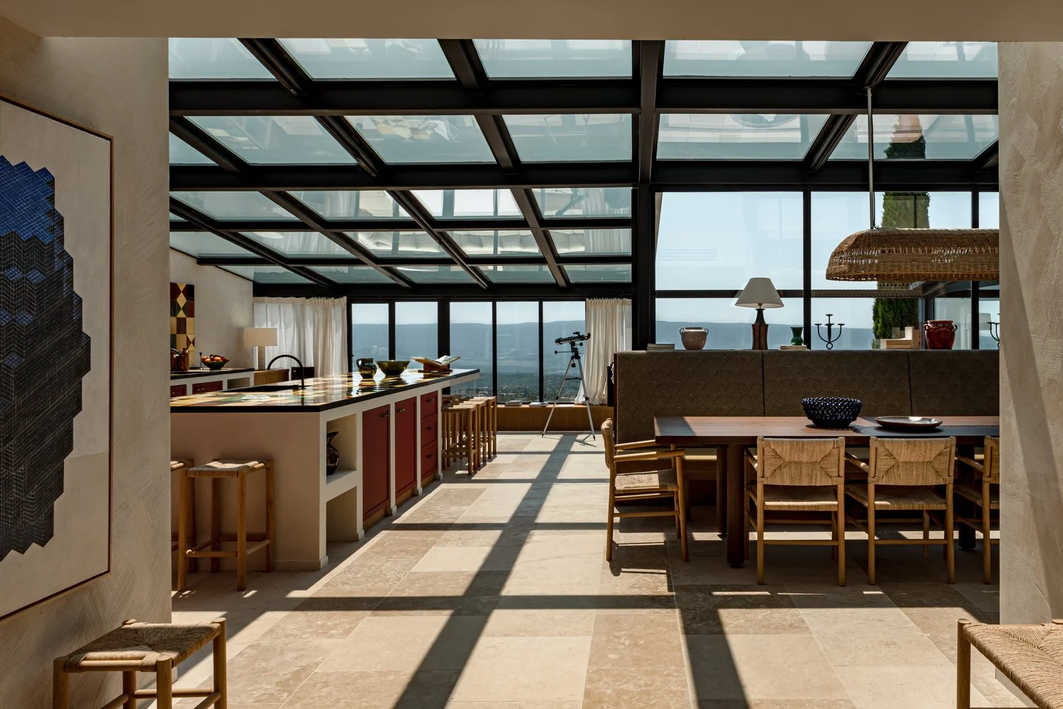 Villa de luxe à louer dans le Lubéron à Gordes pièce de vie
