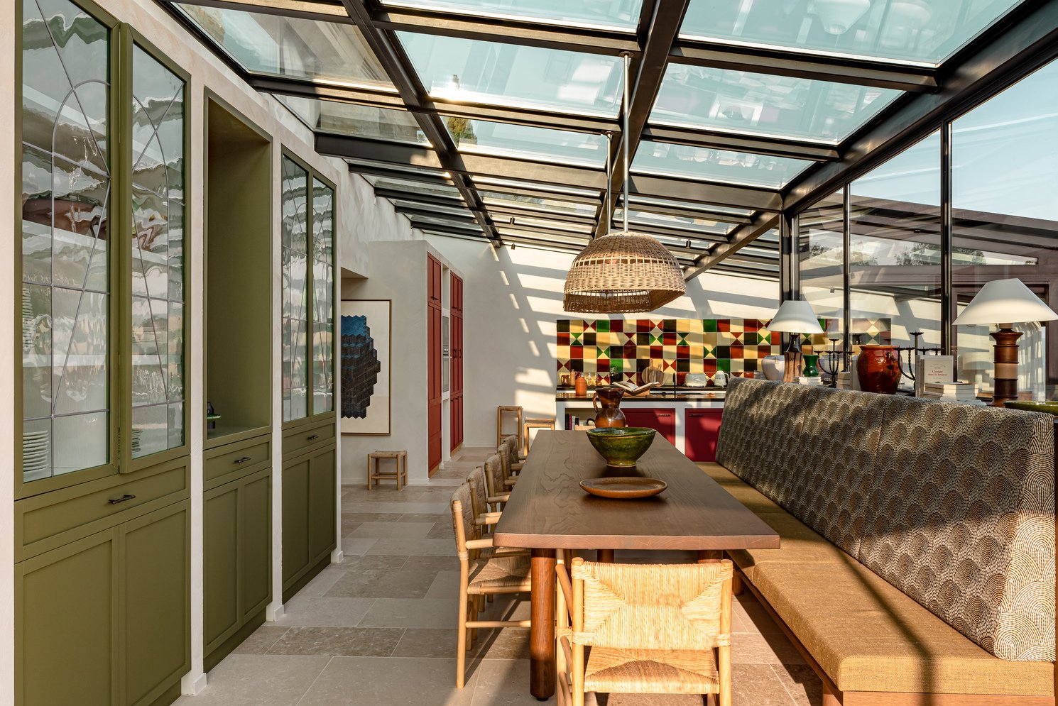 Villa de luxe à louer dans le Lubéron à Gordes salle à manger