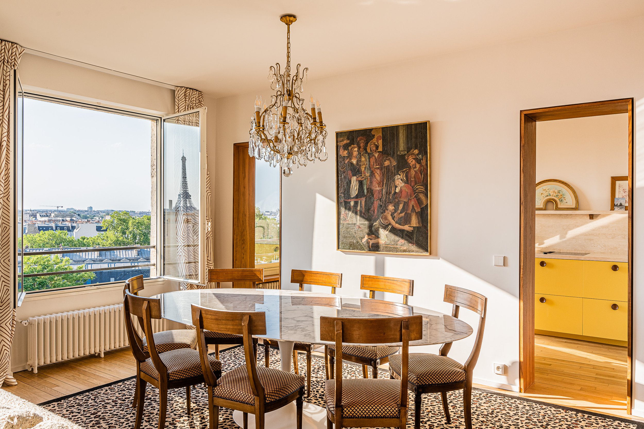 Exceptional apartment and rooftop in the heart of Paris and Saint Germain des Prés overlooking the Eiffel Tower