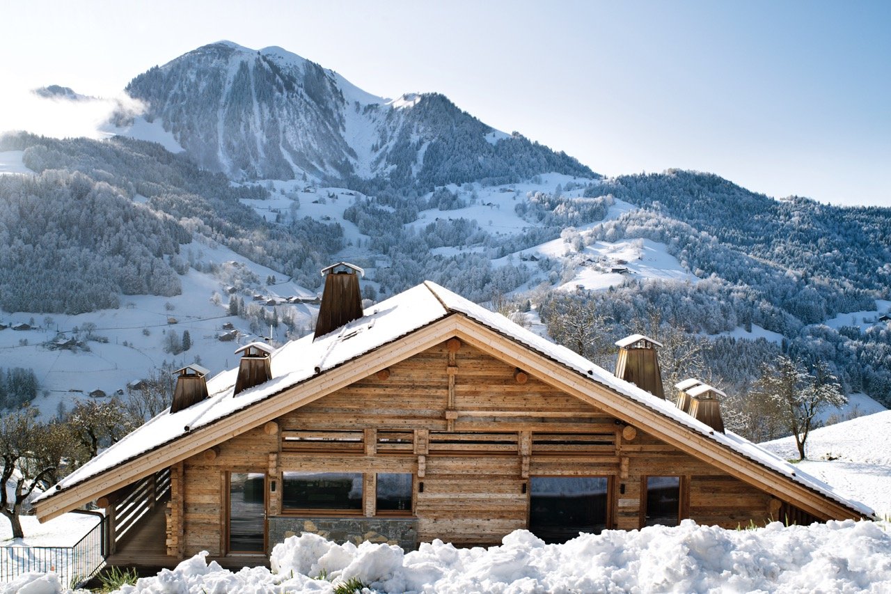 Luxury chalet in Megève ski in ski out and view of Mont Blanc 