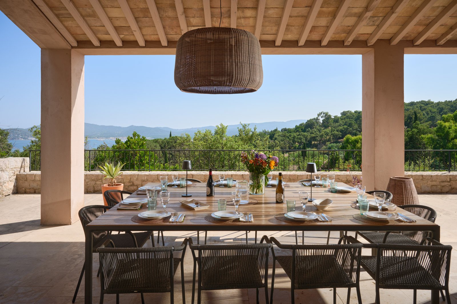 seminaire saint tropez terrasse vue mer